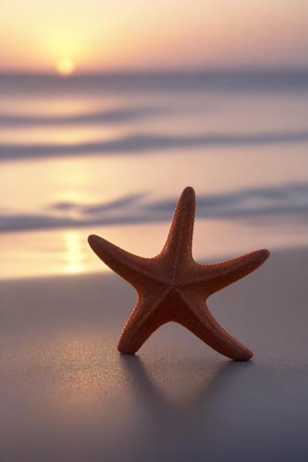 05636-3413637293-ultra detailed 8k cg, Dirty Friendly Starfish, at Sunset, horizon-centered, Cosy, Modern Art, loop lighting, Depth of field 100m.png